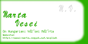 marta vesei business card